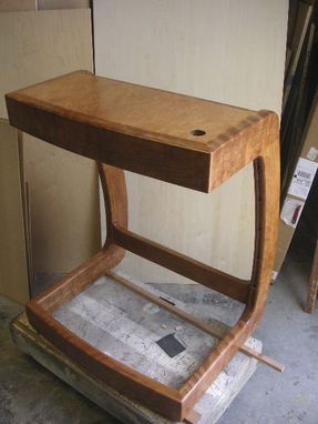 Custom Made Standing Desk--Cherry And Madrone Burl