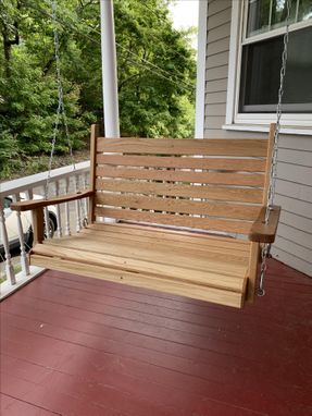 Custom Made White Oak Porch Swing