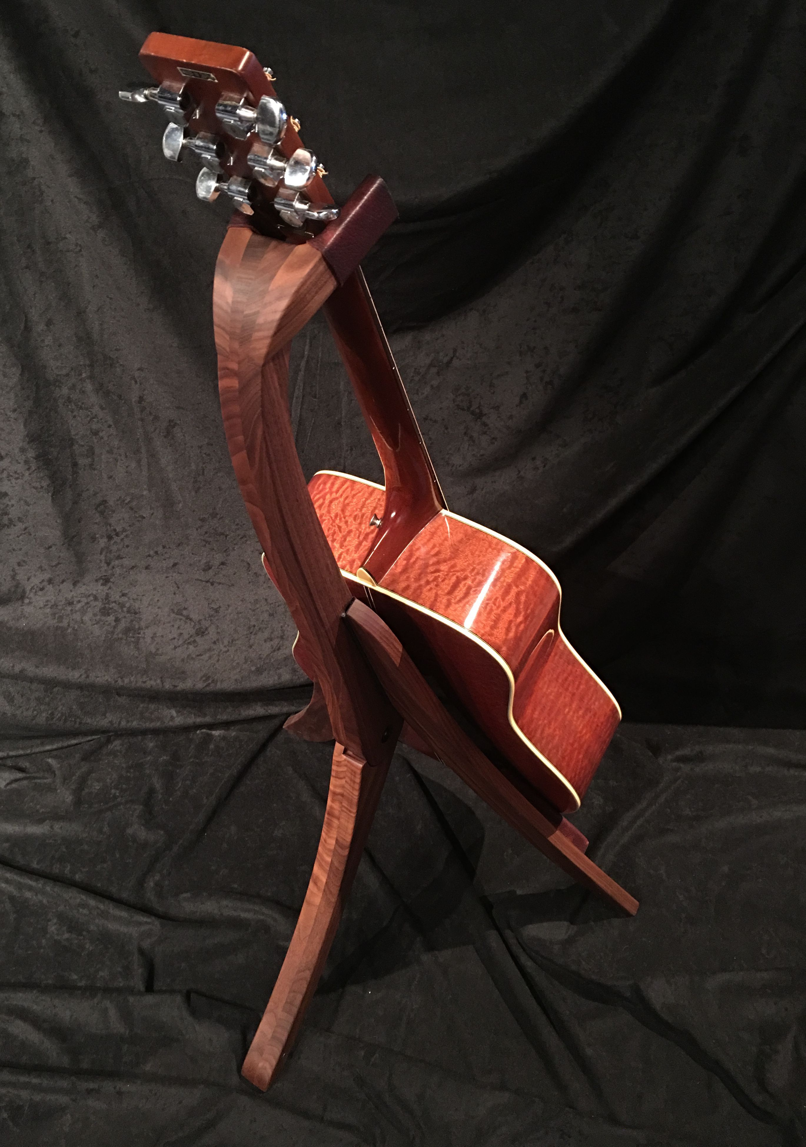 Buy Hand Made Walnut Guitar Stand, made to order from Solid Ground