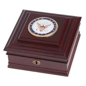 Custom Made U.S. Navy Medallion Desktop Box