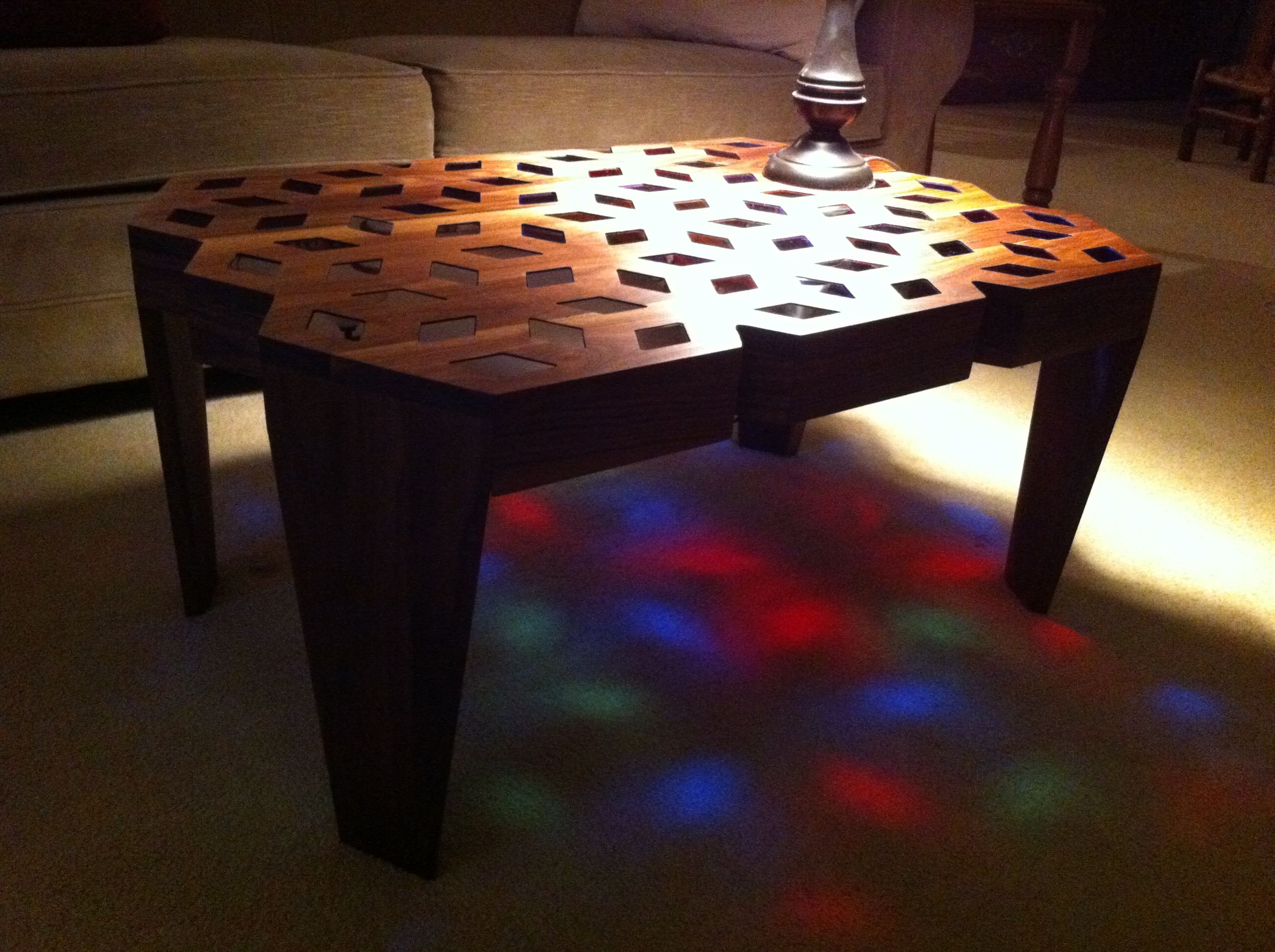 Buy Custom Walnut Kaleidoscope Coffee Table, made to order from