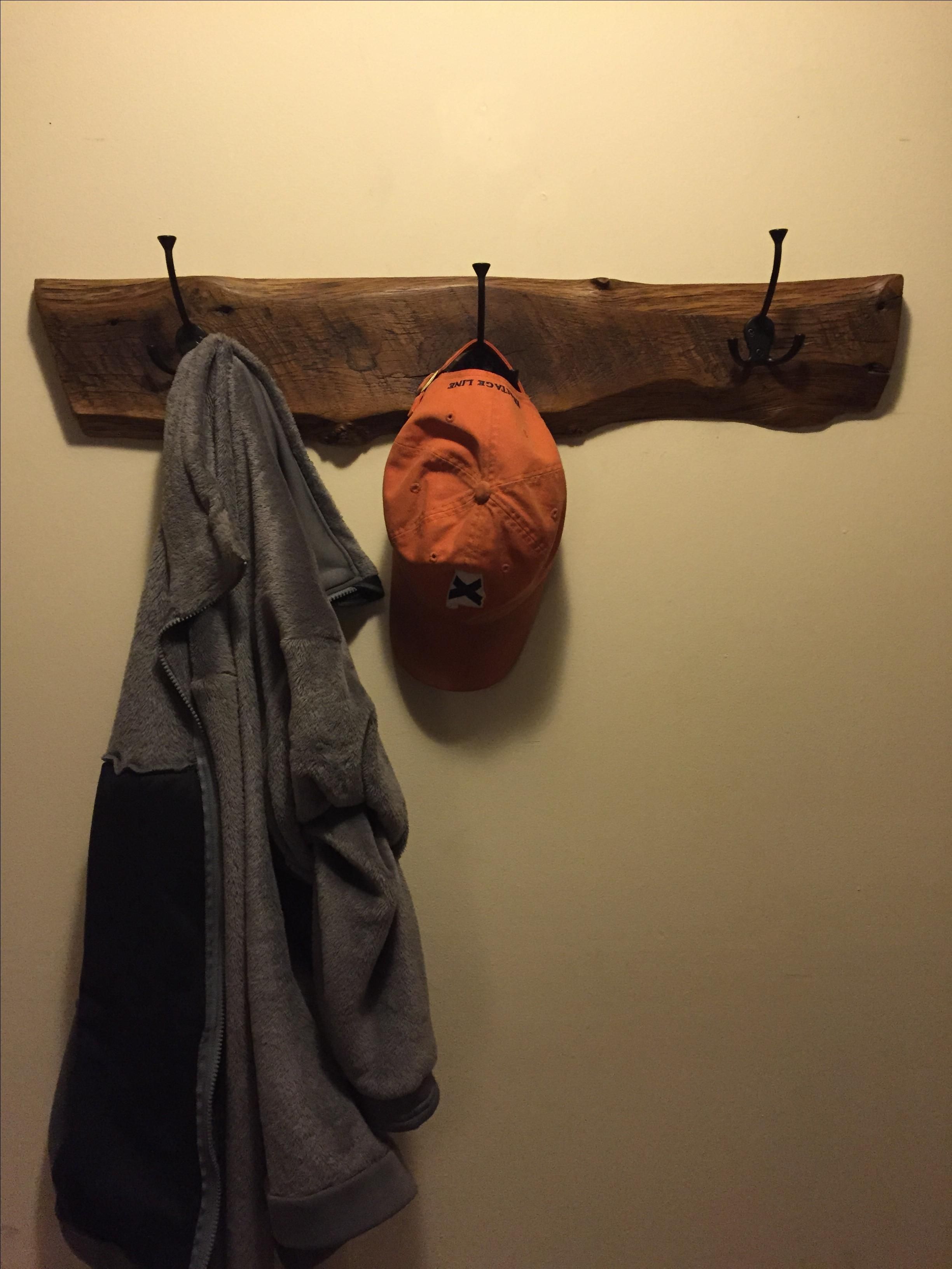 Buy Custom Made Reclaimed Oak Coat Rack, made to order from Saw Mark