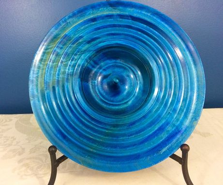 Custom Made Maple Hand Dyed "Water Ripples" Bowl