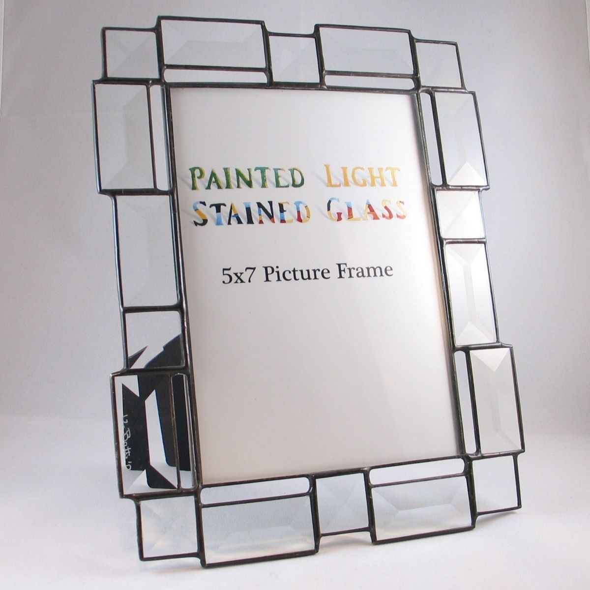 Hand Made 5x7 Stained Glass Bevel Picture Frame by Painted Light