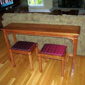 Custom Made Rustic Bench Console Table By Iron Mountain Sofa Table With Benchs By Dennis Yager