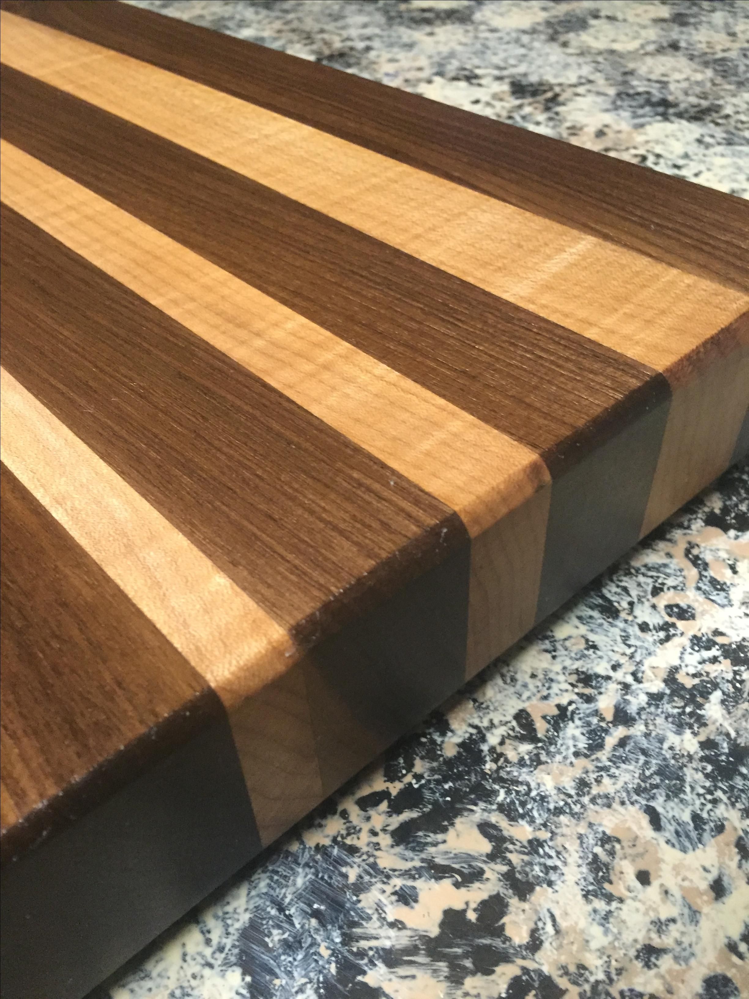 Hand Made Black Walnut And Oak Cutting Board by Effinger Design Company
