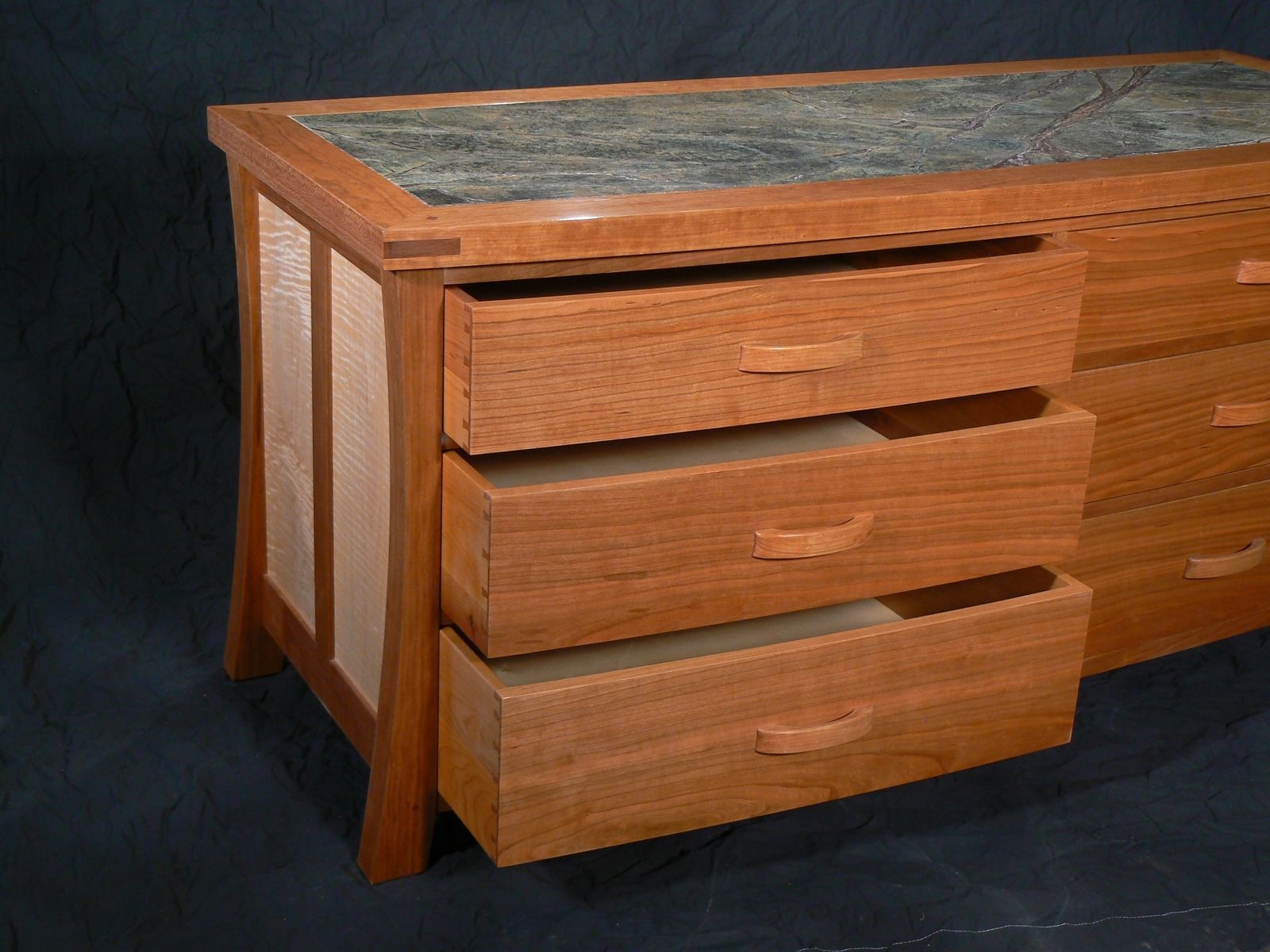 Handmade Bow Front Dresser by John Callentine Woodworking