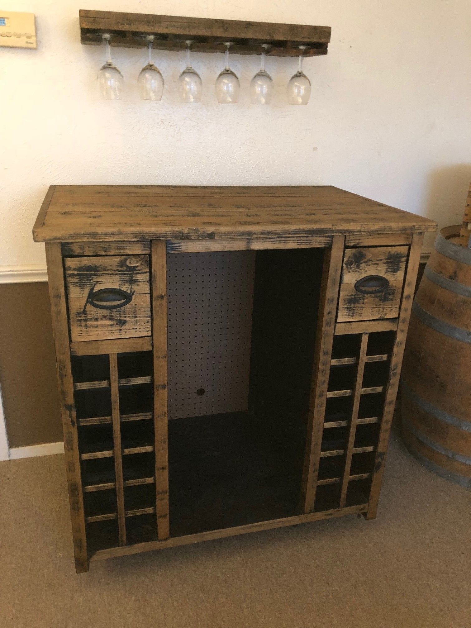 Buy Custom Made Rustic Wine Bar, made to order from THH CREATIONS ...