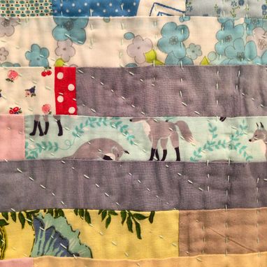 Custom Made Baby Quilt, Hand Quilted