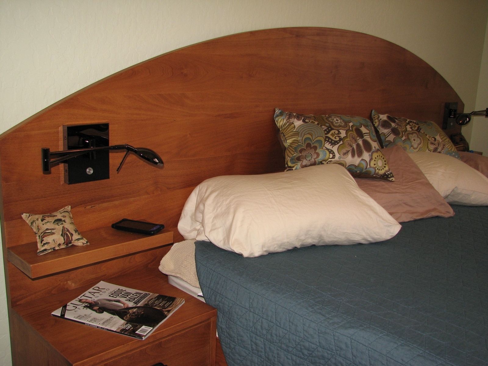 Hand Made Custom King Size Pedestal Bed With Drawers by Puddle Town