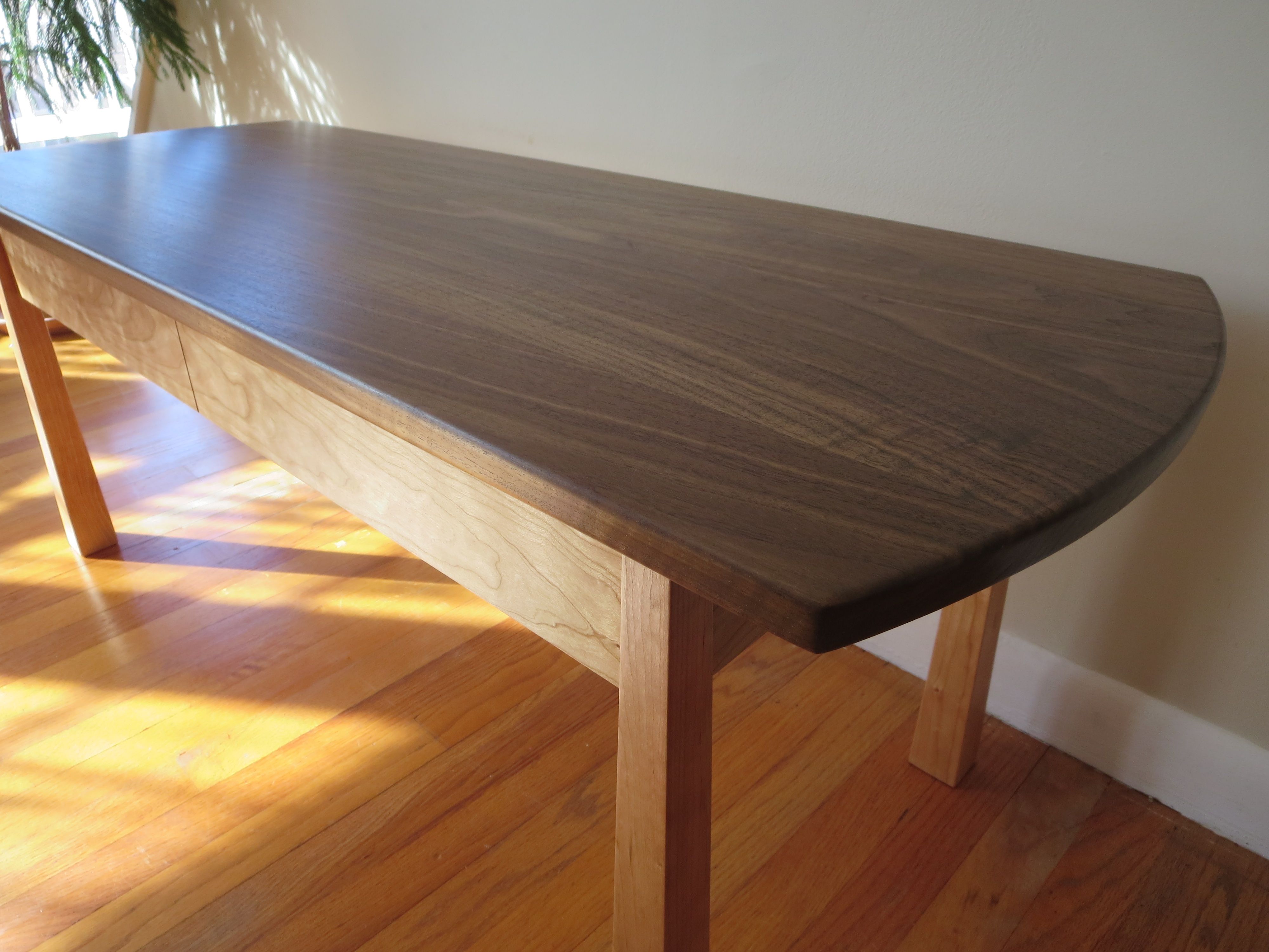 Hand Made Walnut And Cherry Coffee Table by Dan Fabian Custom Furniture