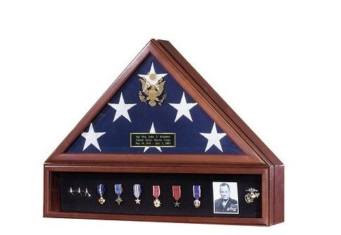 Custom Made Flag And Medal Display Cases - High Quality