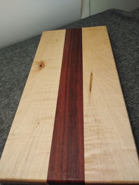 Custom Made Handmade Maple And Padauk Face Grain Cutting Board