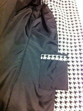 Custom Made Wool Houndstooth Dress Coat