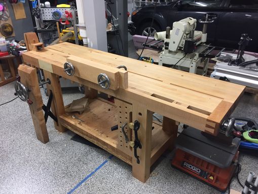 Hand Made Roubo Workbench With Benchcrafted Hardware by 