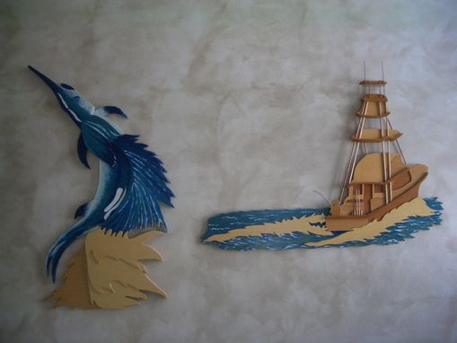 Custom Made Wooden Wall Art Seascape