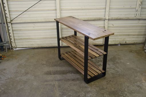 Custom Made Entryway Table With Shelves