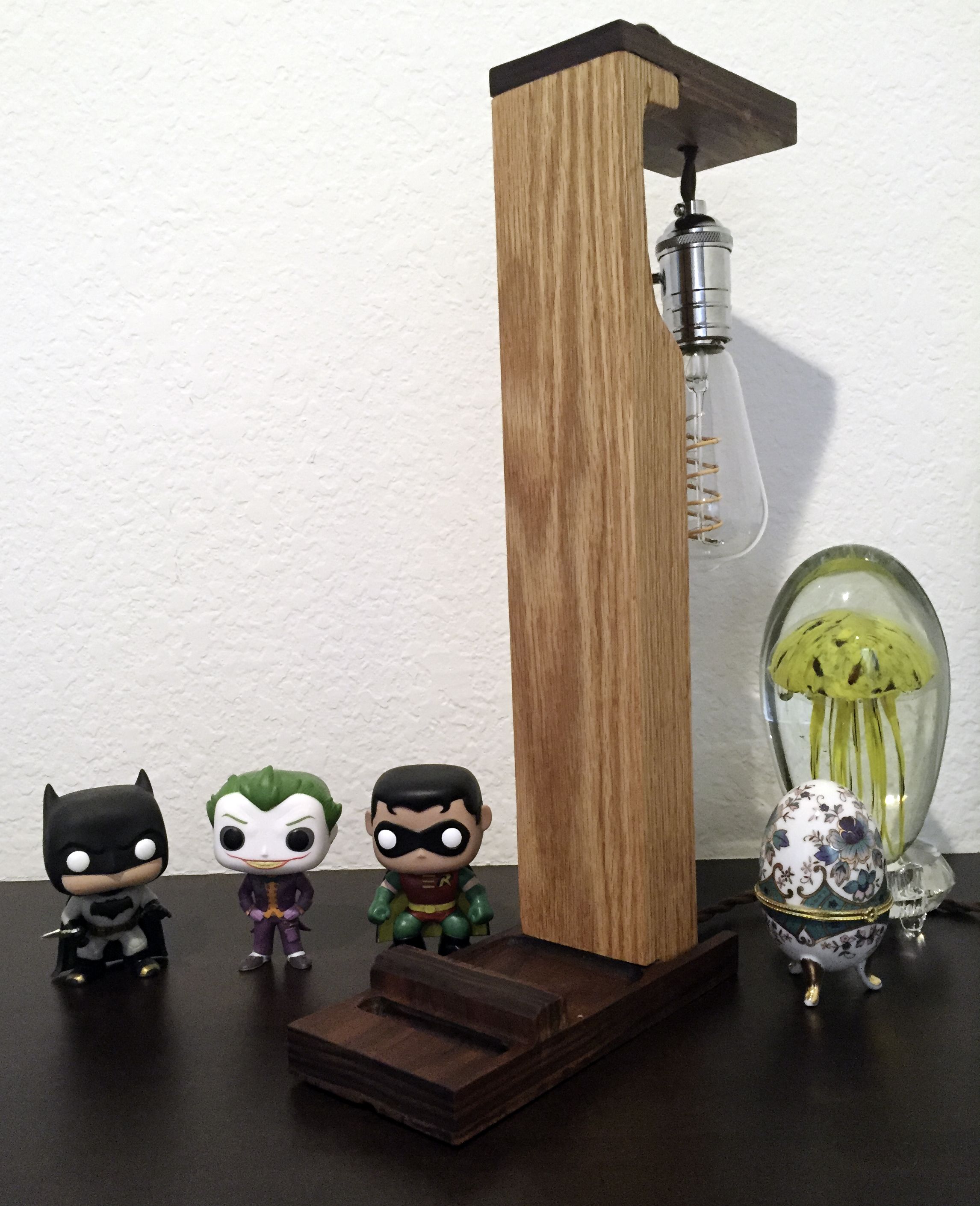 Buy a Custom Wood Table Lamp - Edison Desk Lamp - Wooden Desk Lamp - Handmade Gift - Reading ...