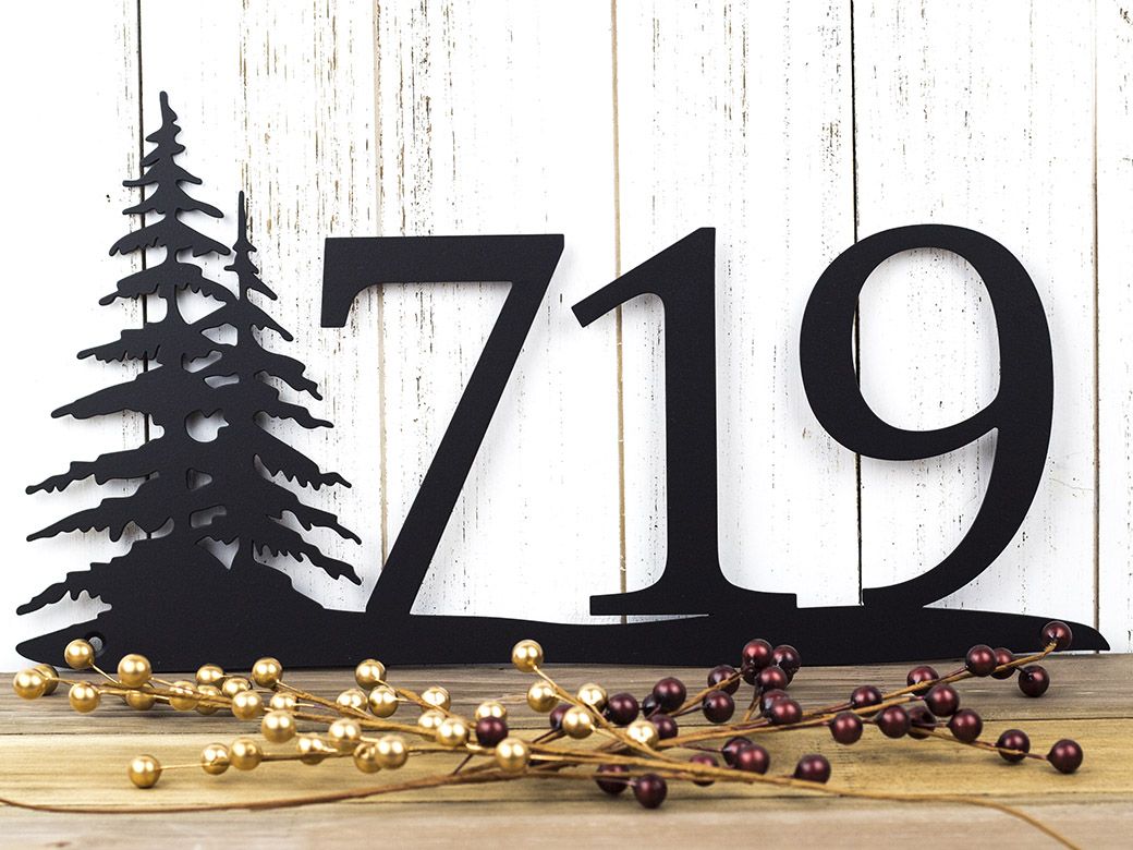 A Handmade Rustic House Number Metal Sign Numbers Custom Made Rustic House Number Metal Sign Numbers Address