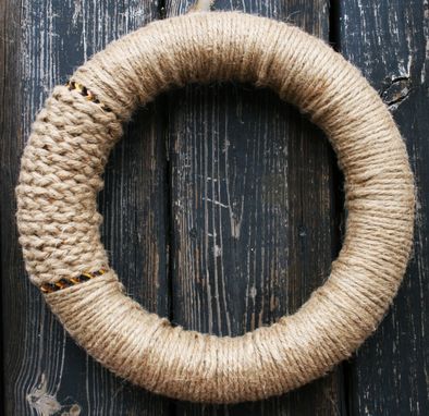 Custom Made Jute And Leather Wreath