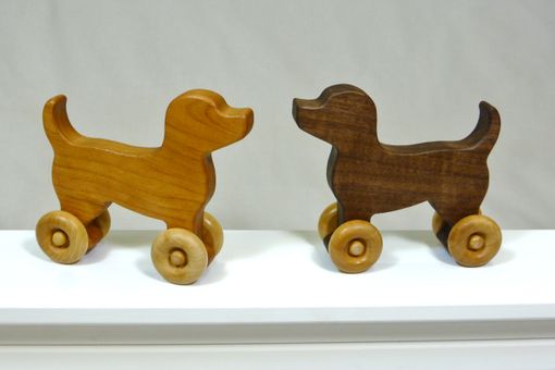 Custom Made Wooden Toy Dog - Customized With Name