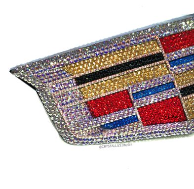 Custom Made Cadillac Crystallized Car Emblem Bling Genuine European Crystals Bedazzled