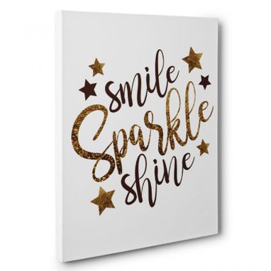 Custom Made Smile Sparkle Shine Canvas Wall Art