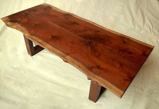 Custom Made Live-Edge Salvaged Walnut Coffee Table