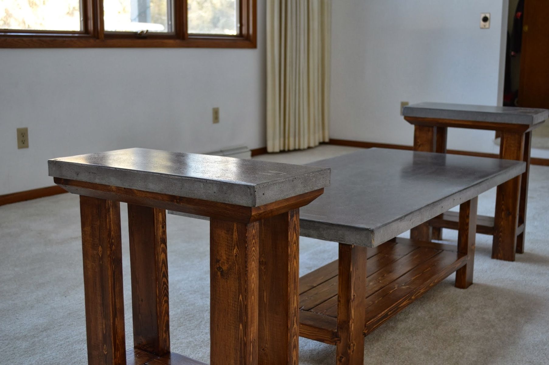 Hand Crafted Concrete Table Set by Cullen and Tobias | CustomMade.com