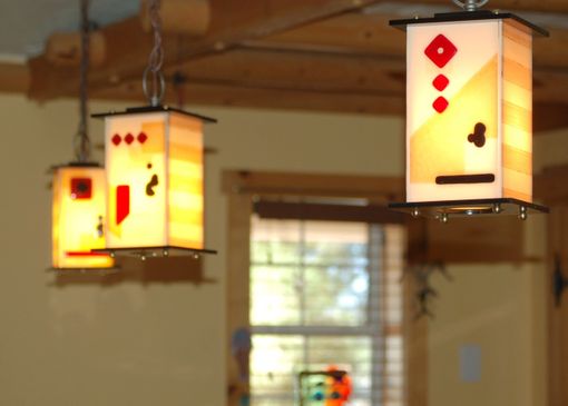 Custom Made Kitchen Pendant Lights - Fused Glass