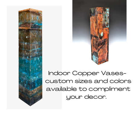 Custom Made Copper Indoor Vases