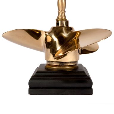 Custom Made Vintage Brass Boat Prop Lamp