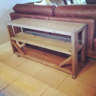 Custom Made Rustic Sofa - Console Table With Cast Iron Wheels // Rustic // Console Table // Sofa Table