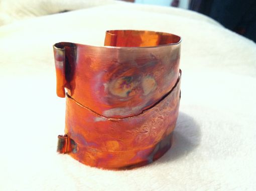 Custom Made Hand Forged And Hammered Copper Cuff