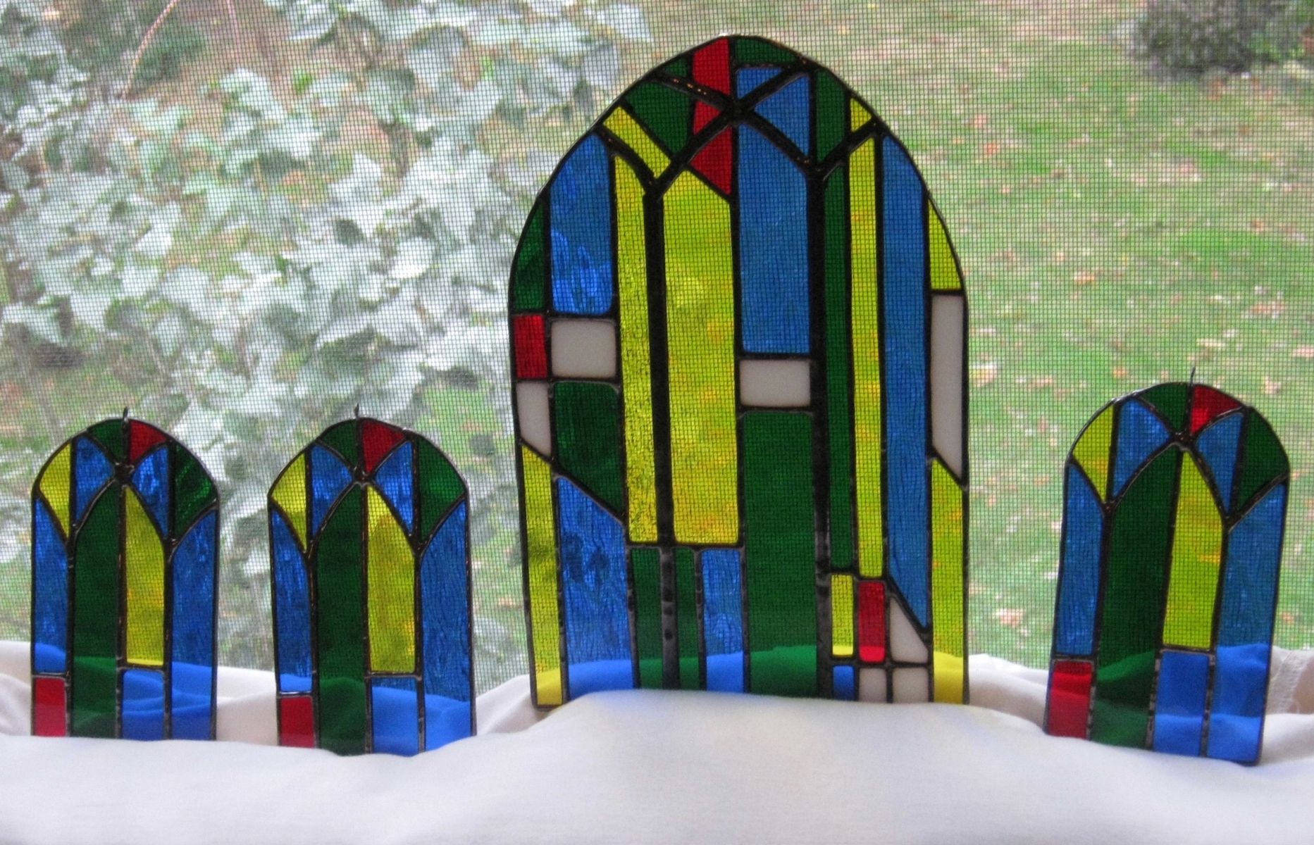 Hand Crafted Mini Stained Glass Window For Teacher As A Gift by