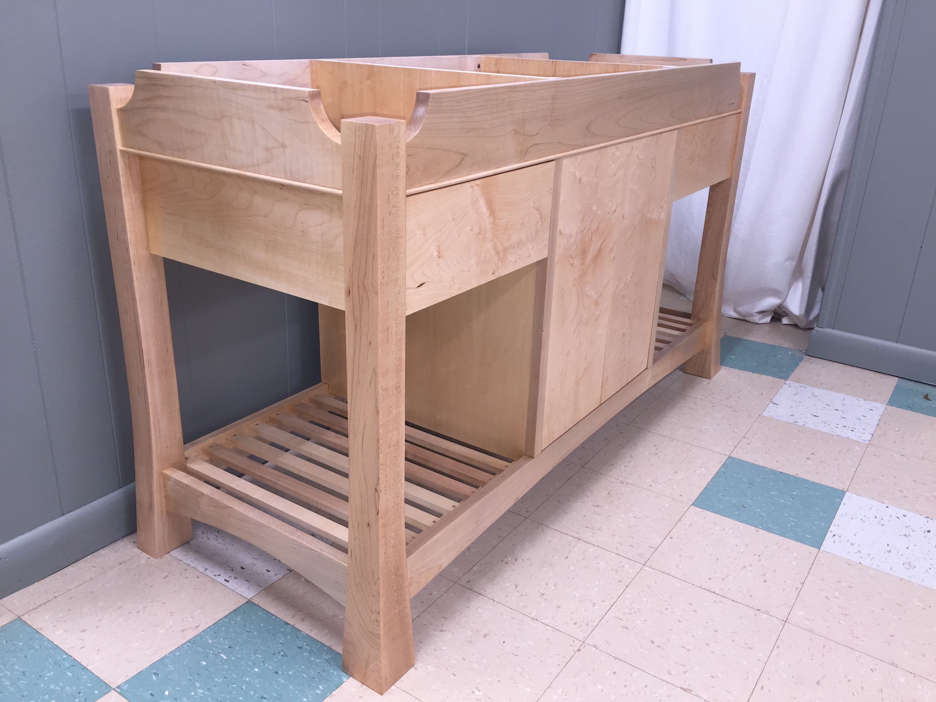 Custom Made Japanese Inspired Master Bath Vanity by Miikana Woodworking