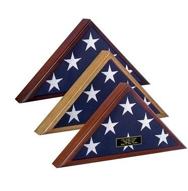 Custom Made Flag Display Case For A Veteran Funeral - For Casket Flag