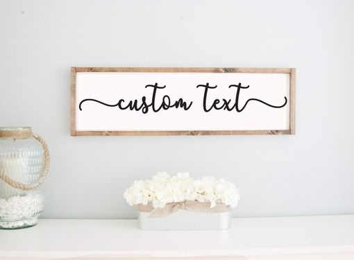 Custom Made Framed Custom Wood Sign, Personalized Words Wooden Wall Decor, Rustic Farmhouse Quote Sign