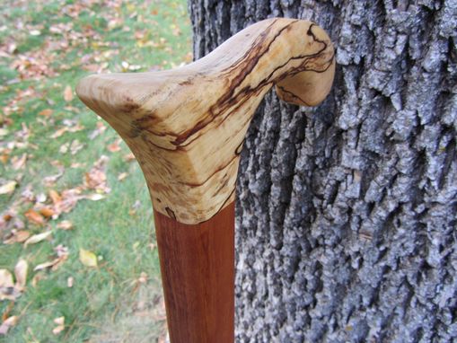 Custom Made Walking Cane - Spalted Maple - Cherywood