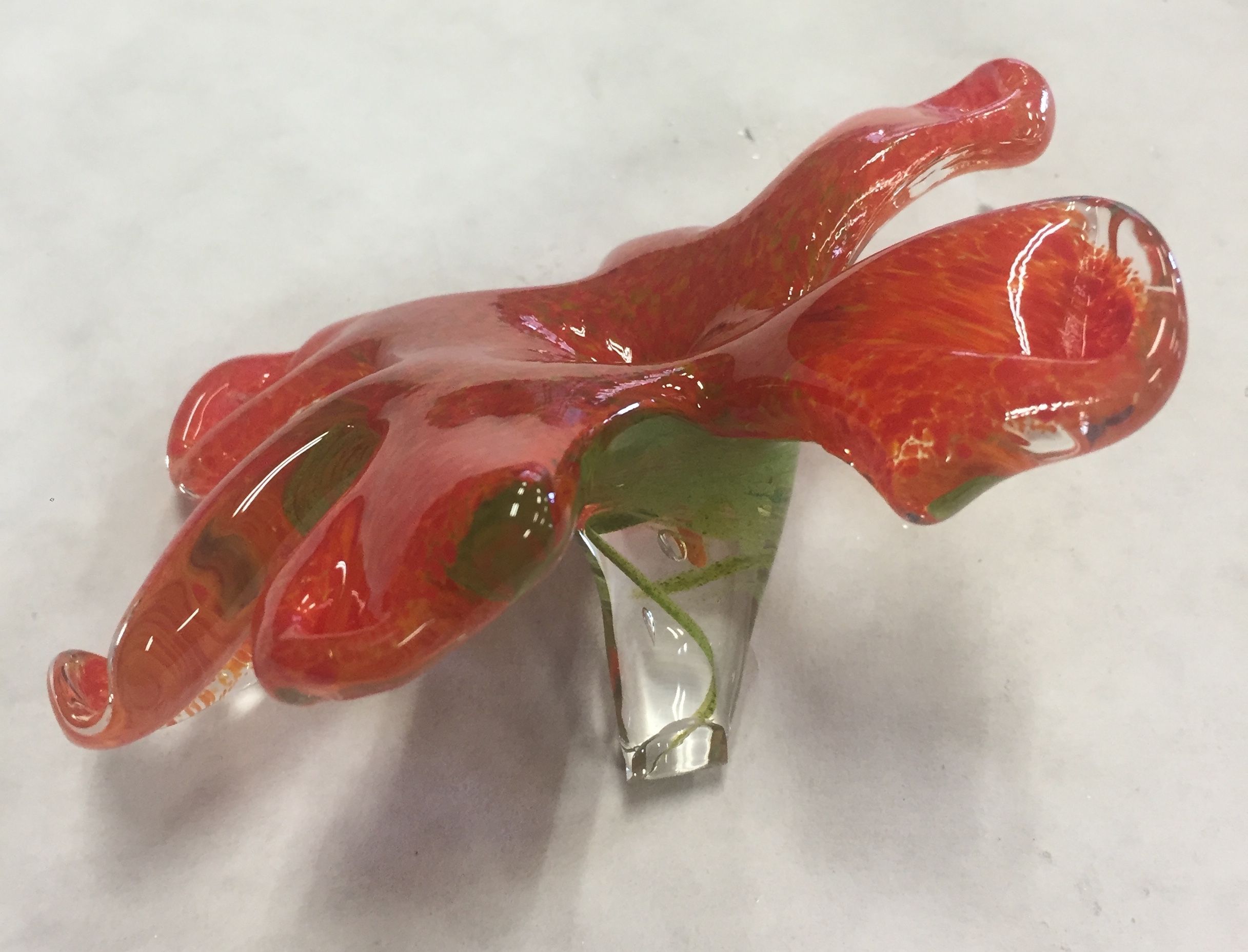 Custom Glass Tiger Lily Wall Art by WolfMattick Glass Studio