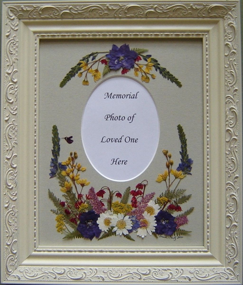 Custom Made Memorial Pressed Flower Art (Flowers Gathered From A