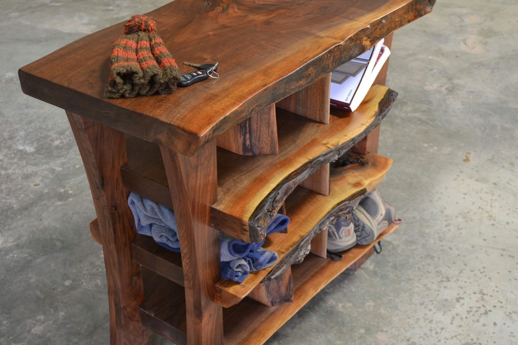 Custom Made Live Edge Console Table by Corey Wood Works
