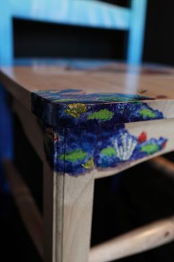 Custom Made Hand Painted Underwater Shipwreck Chair