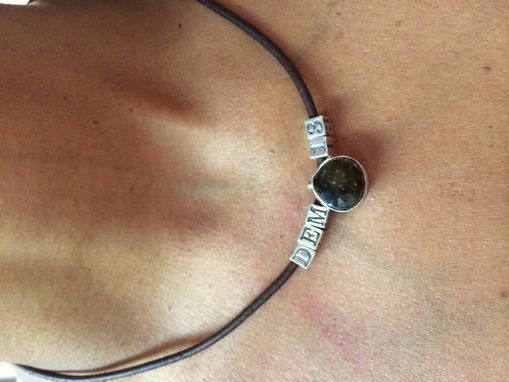 Custom Made Toumaline Leather Necklace