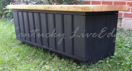Custom Made Live Edge Coffee Table With Storage- Storage Trunk- Modern-Blanket Chest- Art Deco- Bench- Toy Bin
