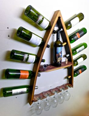 Custom Made Steeple Uno - Barel Stave Wine Rack