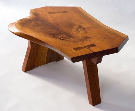 Custom Made Free Edge, Walnut Side Table