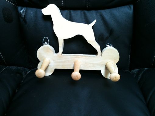 Custom Made Wooden Labrador Leash Hanger