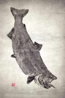 Custom Made King Of The North - Chinook Salmon - Traditional Japanese Fish Art