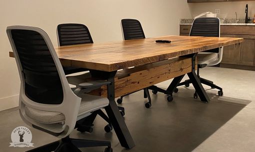 Custom Made Reclaimed Wood Table, Barnwood Conference Table, Rustic Dining Table